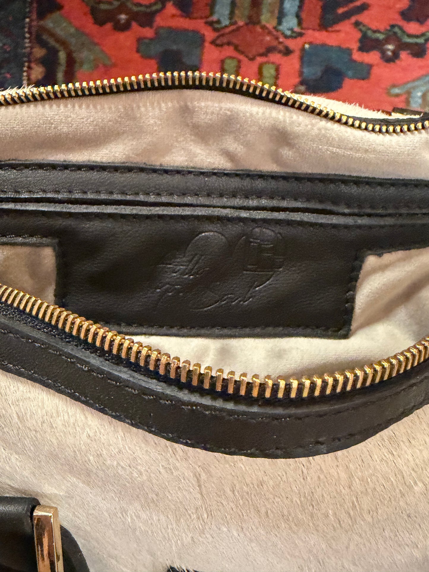 Cowhide carryall