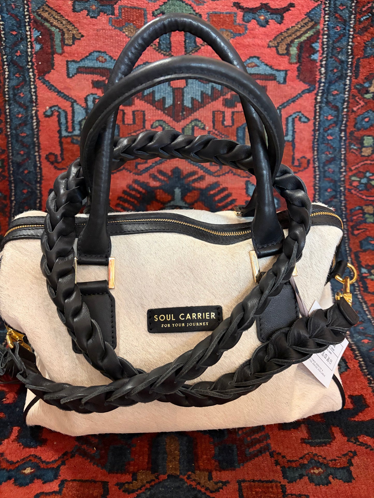 Cowhide carryall